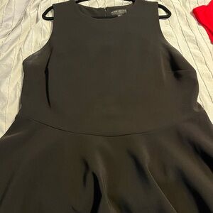 Forever 21 Classic Black High-Neck Peplum Top